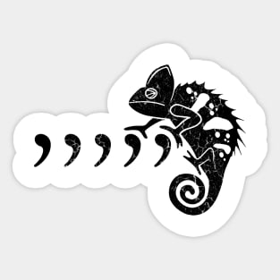 BLACK COMMA CHAMELEON Sticker